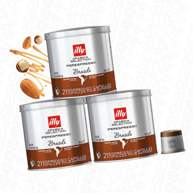 일리 브라질 캡슐커피, 6.7g, 21개입, 3개
