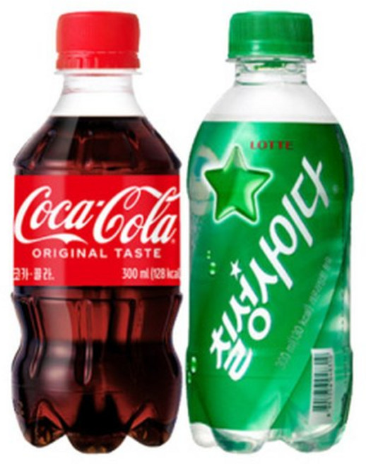 코카콜라 칠성사이다 300ml 2종 각 12입 총 24입, 24개