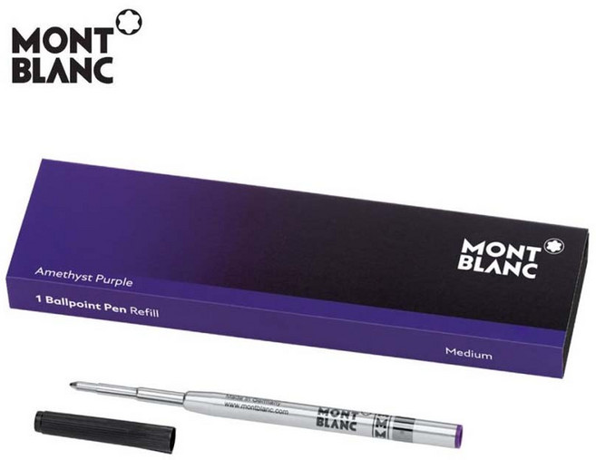 몽블랑 볼펜심 교체형 리필심 M촉 2개입 퍼플 Purple