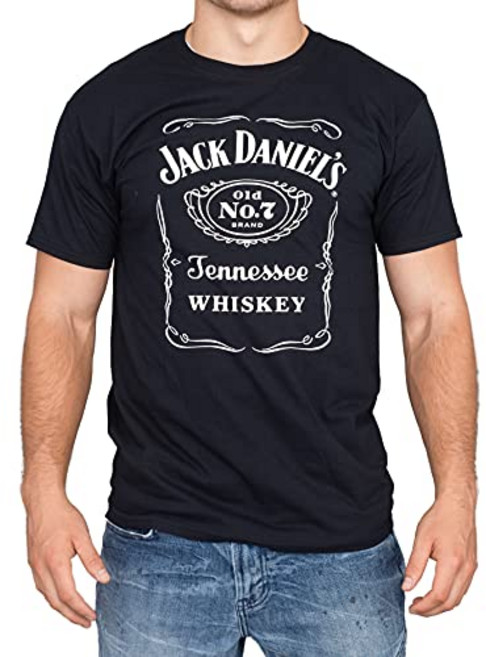 잭 다니엘스 라벨 남성용 검정색 티셔츠 대형 검정색 사이즈 대형 잭 다니엘스 라벨 남성용 검정색 티셔츠 대형 검정색 사이즈 대형