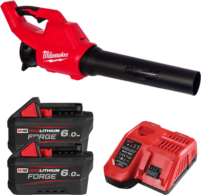 밀워키 M18 BLBO-602 충전 송풍기 18V 전동공구 블로워 FORGE 배터리(6.0) 2개 세트 아웃도어