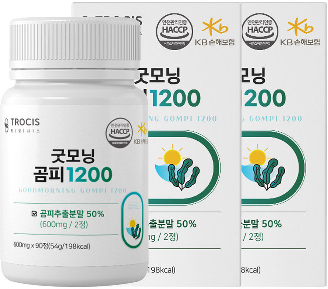 쇠미역 곰피 추출물 분말 정 타입 90정 x 2개