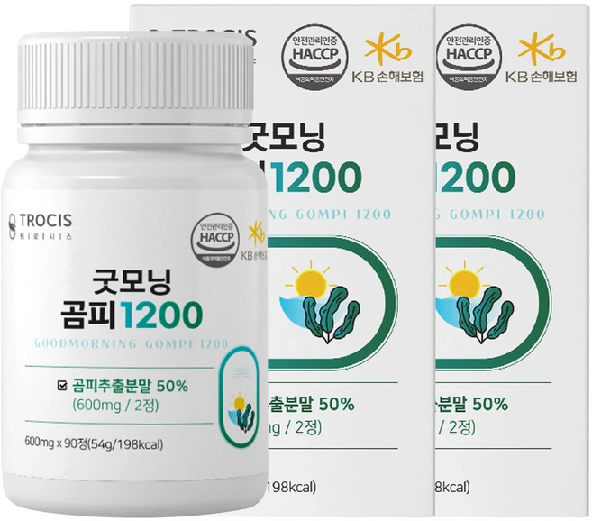 쇠미역 곰피 추출물 분말 정 타입 90정 x 2개 - 쿠팡