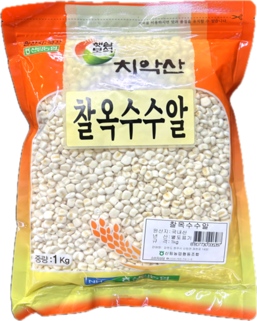 농협 치악산 국산 찰옥수수알, 1개, 1kg