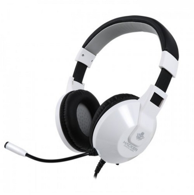 앱코 HACKER B90 스테레오 게이밍 PC 헤드셋 / 마이크 ON/OFF (화이트), 옵션 :  본상품선택