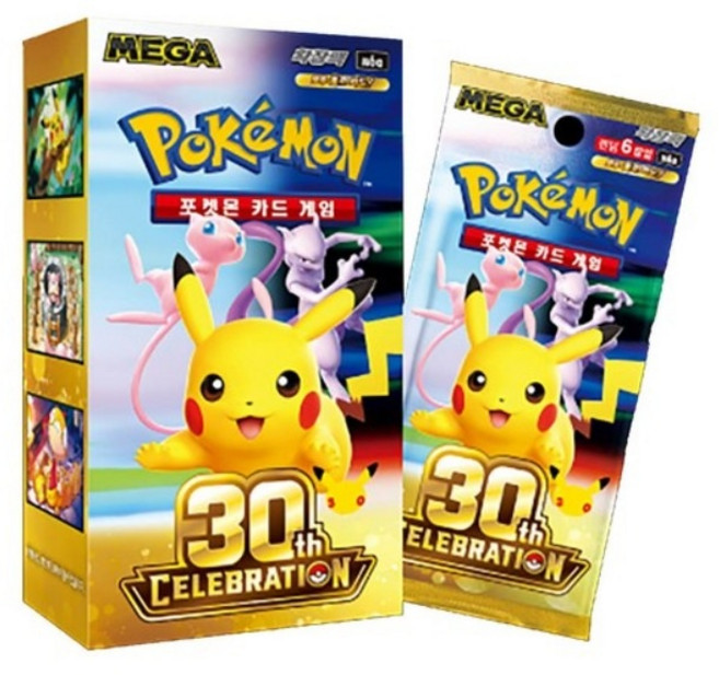 4위 - 포켓몬카드 MEGA 확장팩 30주년 셀러브레이션 한국어판 정품 미개봉 새상품, 1박스, 단일