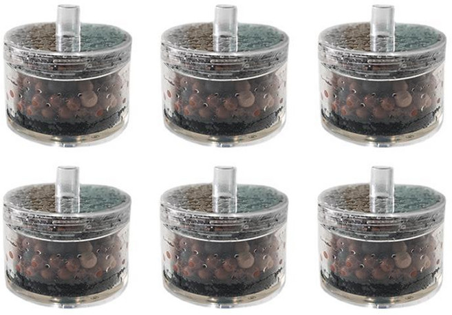 Neirny 고양이 반려동물 새싹 세라믹 도자기 정수기 급수기 음수대 음수기 분수대 1500ml, 12.공용 교체 필터 6개, 1개, 묵인하다