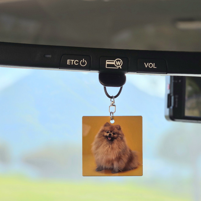 차량 사진걸이 차량용 액자 차사진꾸미기 룸미러 포토 액자 자동차 남자친구 선물, 옵션, 1개, 하트, 4.8x4.3