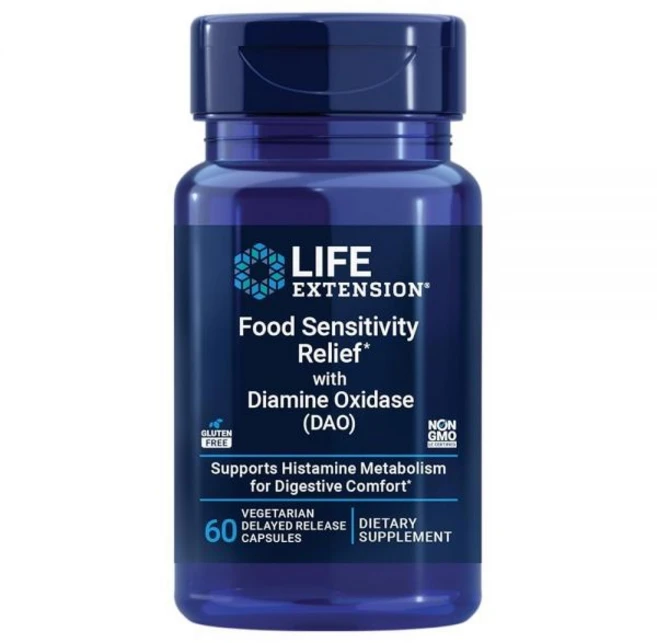 Life Extension 디아민 산화효소(DAO)가 함유된 식품 민감도 완화 간헐적 가스 소화 편안함 히스타민 민감도 DAO 효소 보충제 글루텐 프리 GMO 채식주, 1개 - 쿠팡