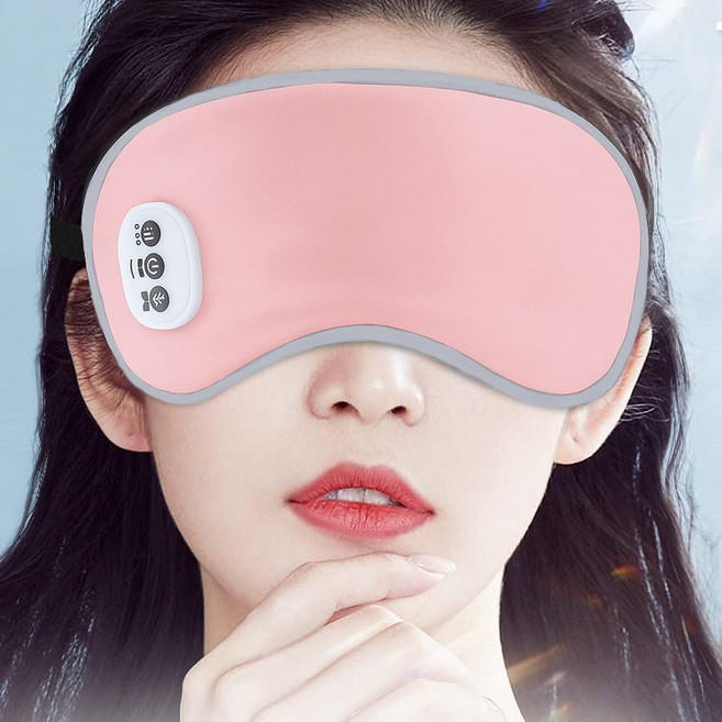 프리라이프 무선 온열 마사지 안대 USB 눈 마사지기 온열안대 수면안대, C 핑크, 618Y