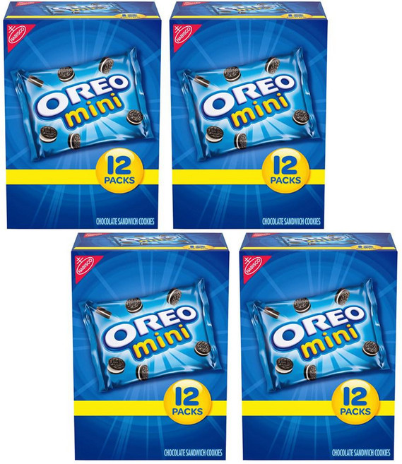 오레오 미니 초콜릿 샌드위치 쿠키 12개입, 336g, 4개