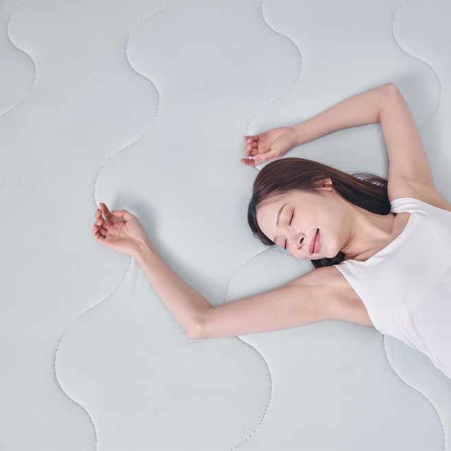 누잠 쿨에어 냉감패드 l 3D에어매쉬로 도톰한 냉감패드 l 부드러운 무소음 여름패드, 쿨매트, 쿨그레이