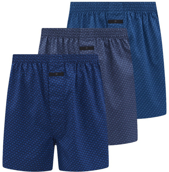 제임스딘 남성 순면 트렁크 사각팬티 60수 주자 사각박서 3매입 P42