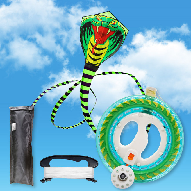 연빠람 컴팩트 코브라연 접이식 초경량, 연+핸들얼레+프리미엄L 얼레, 1세트