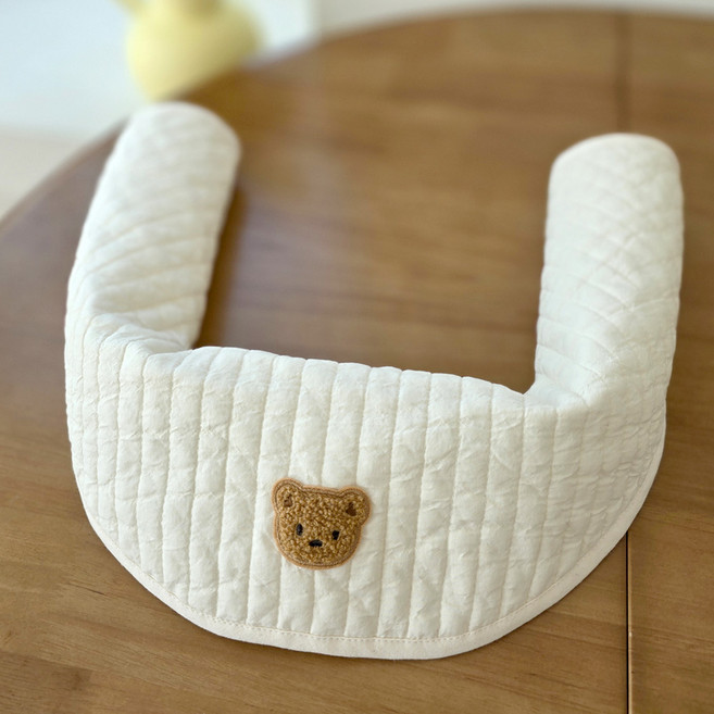 코코아돌 누빗 거즈 아기띠 침받이 일체형 앞보기 올인원 커버, 1개, 누빔(초코곰)