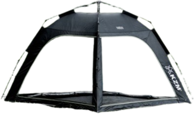 카즈미 와이드 파노라마 오토 그늘막 텐트, 검정, 4~5인용