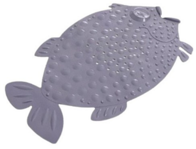 모아룸 귀여운 욕실 발매트, 1개, 물고기_그레이