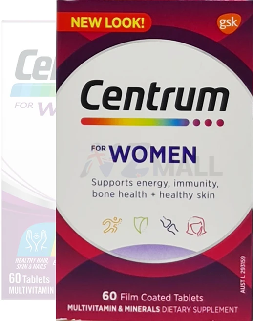 Centrum 센트룸 멀티비타민 포 우먼 종합 비타민 미네랄 8개월분, 60정, 1개 - 쿠팡