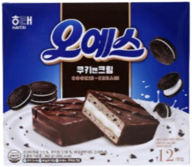 해태 오예스 쿠키앤크림 1박스(12개입), 30g, 12개