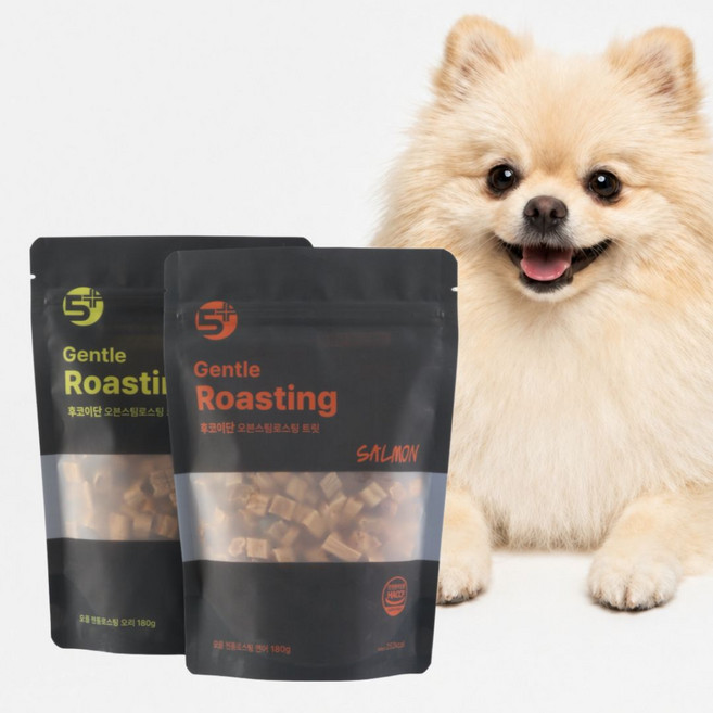 오플 후코이단 강아지 면역력 저알러지 소프트 트릿 2종, 2개, 180g, 연어+오리