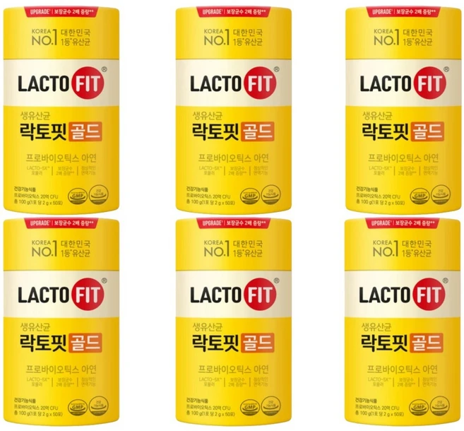종근당건당 락토핏 생유산균 골드 프로바이오틱스, 100g, 6개 - 쿠팡