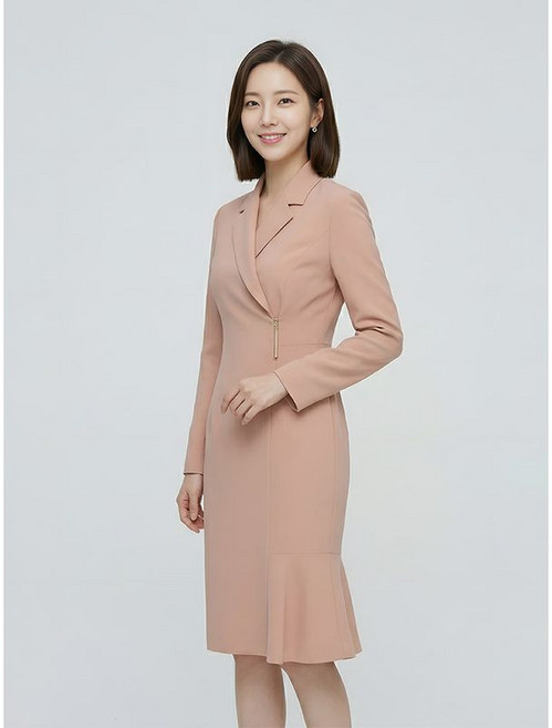 꼼빠니아 언발 트임 카라 원피스-CS23OP0102240A