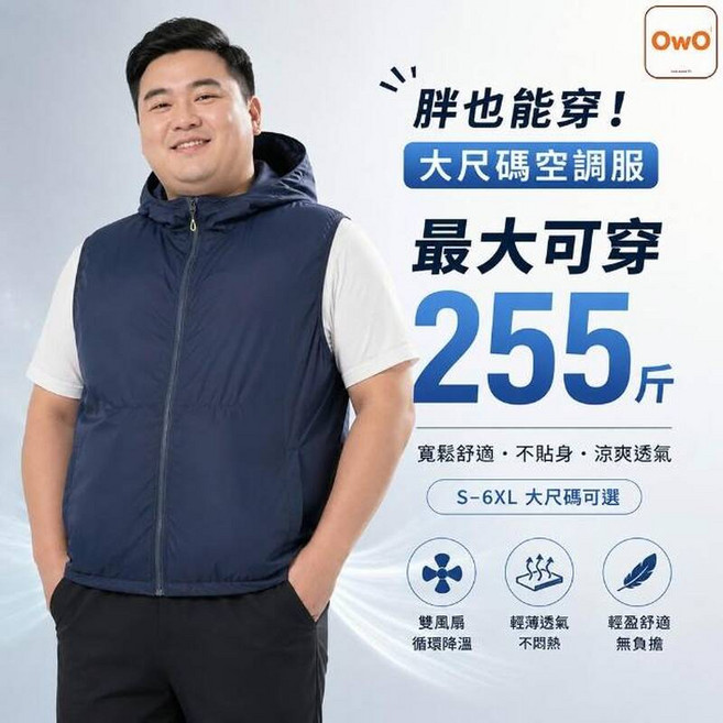 風扇服男女生大尺碼涼感跑步電風扇製冷降溫背心水冷工作服防曬薄外套登山吸濕排汗男裝夏天透氣上衣休閒防水運動防風外套 無袖速乾釣魚越野路跑馬甲背心夾克, 深藍單衣