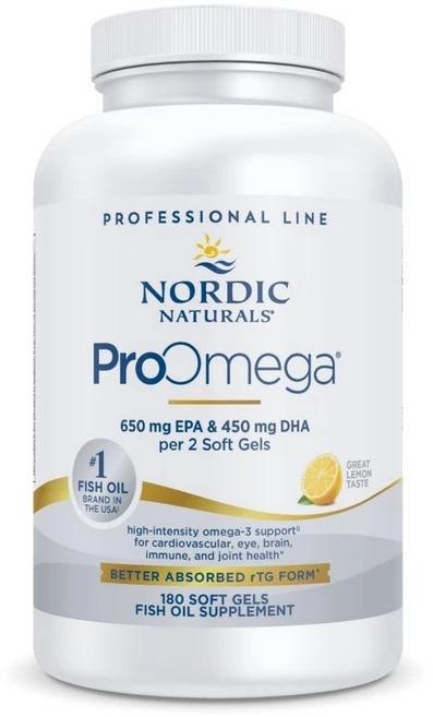 [해외직구] 노르딕네추럴스 얼티밋 ProOmega 알티지 오메가 1000mg 레몬맛 소프트젤 180정 1개, 180회분 - 쿠팡