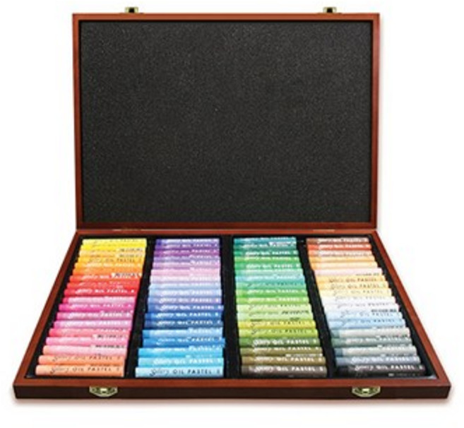문교]프리미엄 소프트오일파스텔 우드 MOPV-72W+제티형광펜랜덤증정1개, 72색+제티형광펜랜덤증정1개