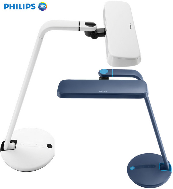 시력보호 눈부심 방지 필립스 LED 스탠드 66111 신학기 공부 학습 독서 사무용 선물 눈이 편안한 조명, 다크블루