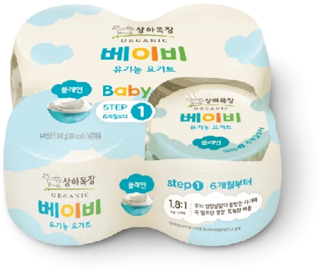 매일 상하목장 베이비 유기농 요거트, 플레인, 85g, 1개 - 쿠팡