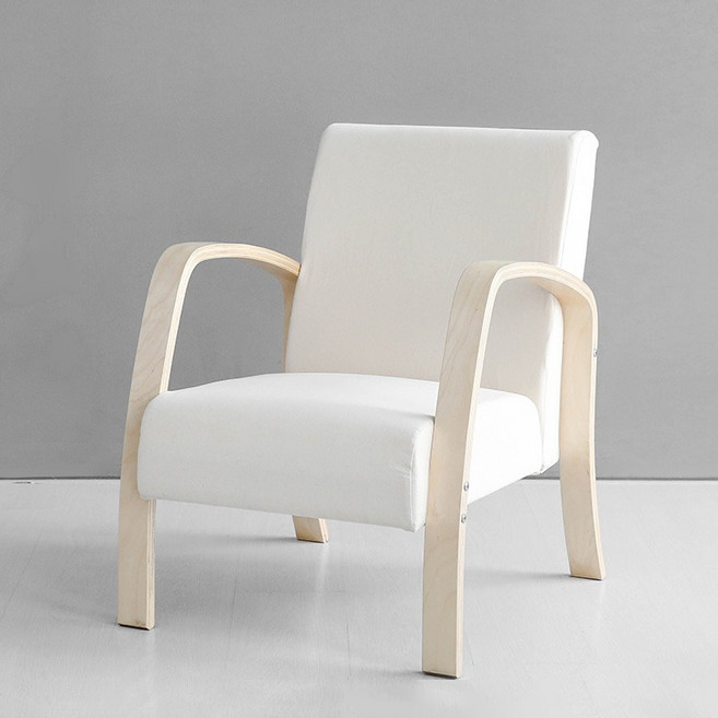 마켓비 벤우드 1인 소파 YC12A 내추럴, 아이보리 9764.3956