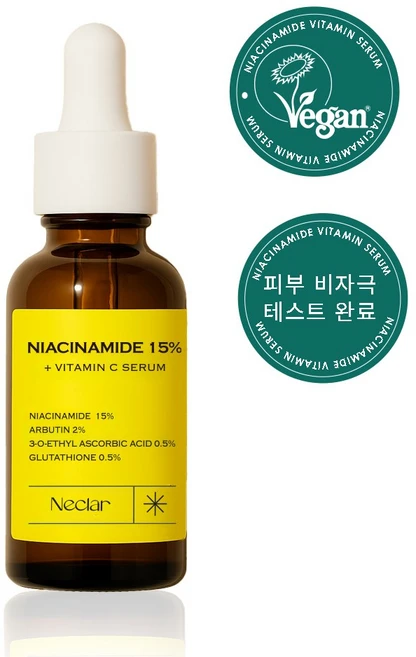 네클라 나이아신아마이드 15% 비타민C 미백 세럼 30ml 잡티 앰플 에센스 기미, 1개, 30g - 쿠팡