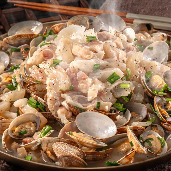 백년밥상 스지 바지락 전골 술찜 밀키트, 890g, 1개