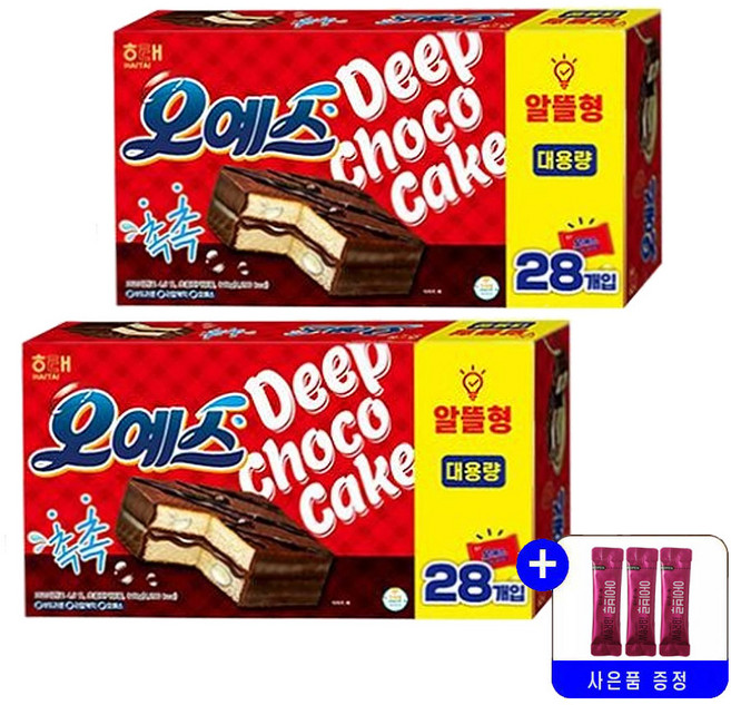 해태 오예스 대용량 840g 묶음행사, 2개