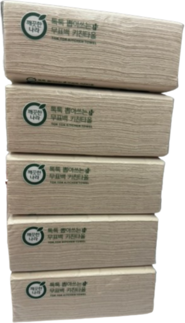 [+10%더 멤버십 추가적립]깨끗한나라 톡톡 뽑아쓰는 무표백 키친타올 100매 3+3팩(총6팩)