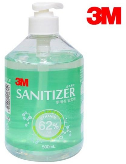 3M 새니타이저 9270겔 500ml 에탄올70% 손소독세정제, 4개