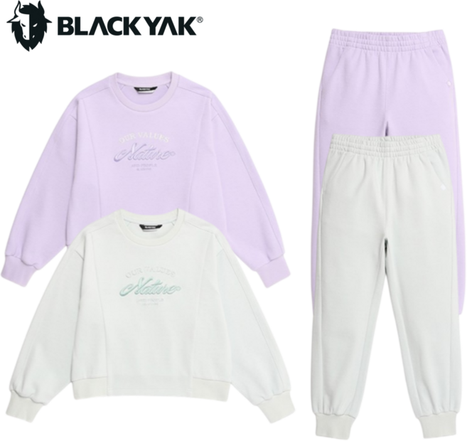 매장발송 블랙야크 키즈 공용 맨투맨 상하복세트 신학기 새학기 유치원 놀이터 등원룩 등하교 학원 소풍 편안한룩 데일리룩 키즈카페룩