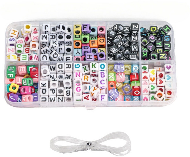 알파벳 이니셜 비즈 공예 키트 10칸, 1개, B세트