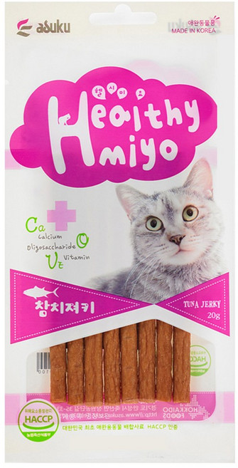 아스크 헬시묘 고양이 간식 져키 20g, 참치, 20개