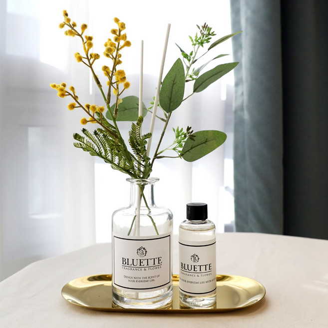 미모사 플라워 가든 실내 방향제 천연 인테리어 디퓨저, 블랙베리&베이, 100ml, 1개