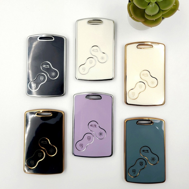 루미오라 르노 스마트키 케이스 SM3 SM5 SM7 QM3 QM5 차키보호케이스 새차선물 자동차키홀더 자동차스마트키홀더, 화이트실버