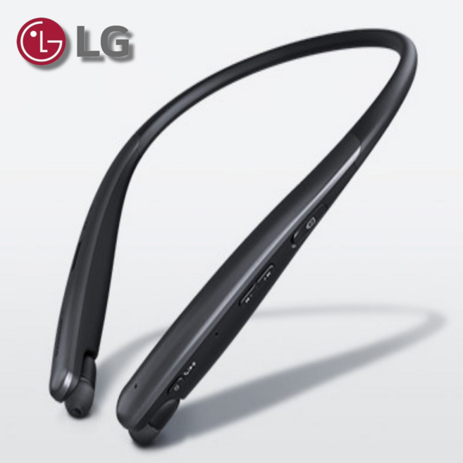 LG 넥밴드 블루투스 이어폰 운동 노이즈캔슬링 이어폰 러닝 헬스 이어폰 택배 오픈 박스 2세대, 블랙, TONE 2세대