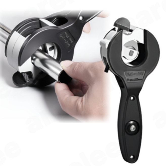 [독일 공법] 1/1+1 라쳇 파이프 커터 금속 파이프 절단기 회전형 컷터 볼트커터 구리 파이프용 래칫 튜브 커터 래치파이프 커터 절단기 사은품 랜덤 증정, 1개, P3663(8-29mm)