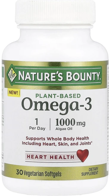 새해 첫좋은선물 Nature's Bounty 식물성 오메가3 1000mg 베지 소프트젤 30정 제대로 할인합니다, NaturesBounty식물성오메가31000mg베지소프, 1개 - 쿠팡
