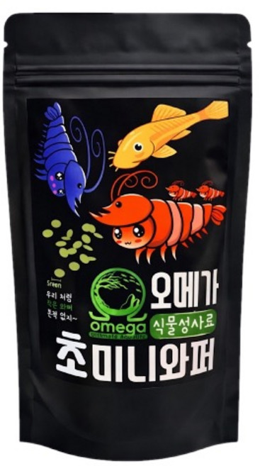 잘먹는 새우사료 초미니와퍼 식물성 새우먹이, 1개, 50g