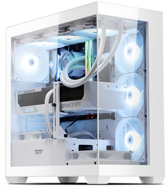 darkFlash DS900 ARGB 강화유리 미들타워 케이스 화이트, 1개