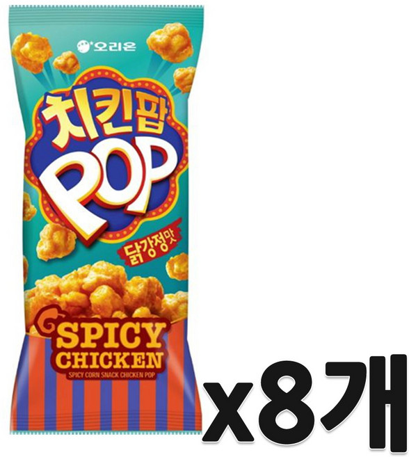 오리온)치킨팝닭강정맛, 65g, 8개