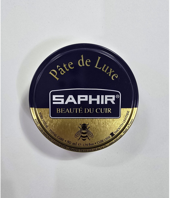 사피르 비즈왁스 구두약 폴리시 구두광택약 캔구두약, 라이트브라운, 1개