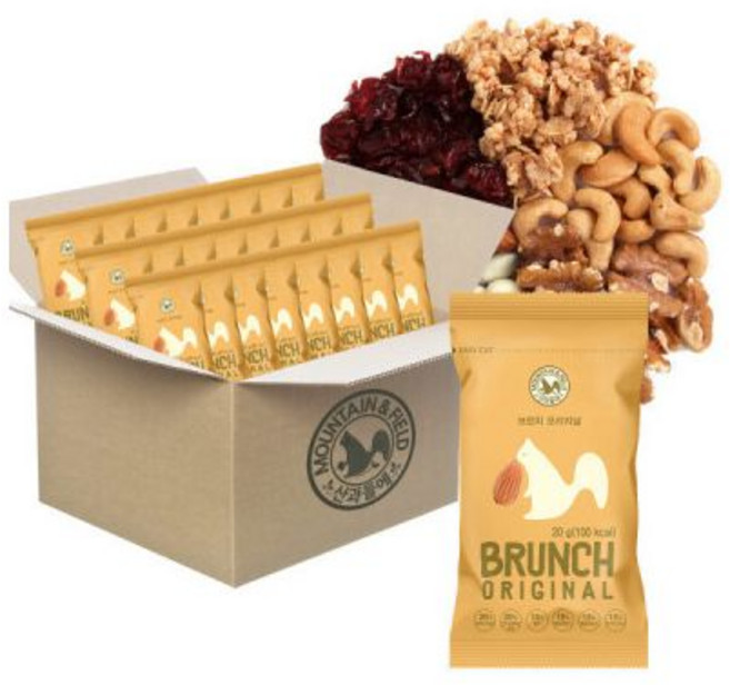 하루 한줌 견과 모닝너츠오리지널100낱봉, 30g, 100개